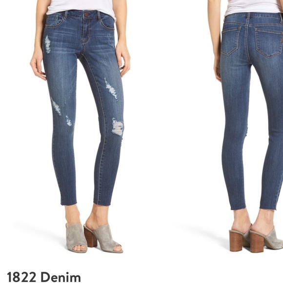 1822 Denim Denim - 1822 decon distressed ankle skinny jeans sz 30/10